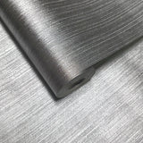 WM90680301 Silver foil metallic faux fabric textured vertical lines contemporary wallpaper
