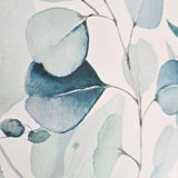 WM90830901 White Blue Green boho floral botanical tranquil eucalyptus leaves Wallpaper 3D
