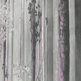 WM90840101 Cherry blossom forest flowering branches gray pink purple tree trunks Wallpaper
