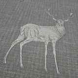 WM90960801 Gray silver heritage stag deer faux fabric Wallpaper 3D lodge wallcoverings roll
