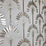 WM92170101 Art Deco tropical palms trees Modern beige cream gold metallic Wallpaper roll 3D