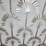 WM92170101 Art Deco tropical palms trees Modern beige cream gold metallic Wallpaper roll 3D
