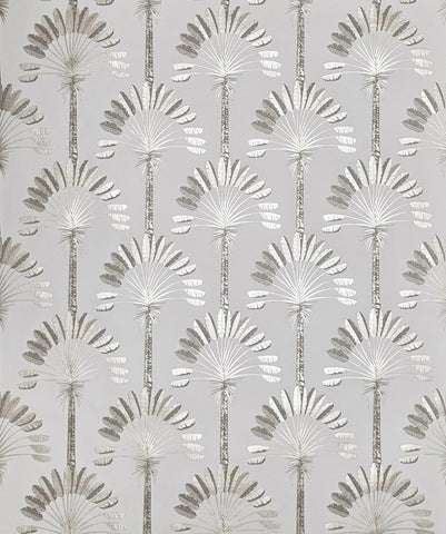 WM92170101 Art Deco tropical palms trees Modern beige cream gold metallic Wallpaper roll 3D