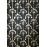 WM92170201 Art Deco tropical palms trees Modern Black charcoal gold metallic Wallpaper roll