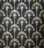 WM92170201 Art Deco tropical palms trees Modern Black charcoal gold metallic Wallpaper roll