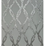 WM92180201 Sequin silver glitter trellis lines Textured Geometric light gray Wallpaper 3D