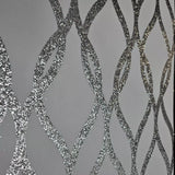 WM92180201 Sequin silver glitter trellis lines Textured Geometric light gray Wallpaper 3D