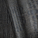 WMAFR1301001 Crocodile gray blue gold metallic Textured Wallpaper faux alligator skin leather