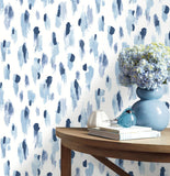 WMDB1050201 Catwalk Blue White Wallpaper
