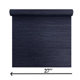WMGL2030201 Dark navy blue heavy vinyl faux grasscloth textured plain wallpaper rolls modern
