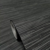 WMGL2032001 Dark gray heavy vinyl faux grasscloth textured plain contemporary wallpaper roll