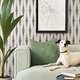 WMGL2110601 Cream black diamonds faux Sisal grasscloth textured modern geometric wallpaper