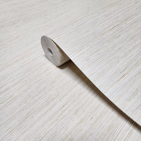 WMGL2240601 Bleached yellow beige faux Tanga Sisal Warm Linen grasscloth textured wallpaper