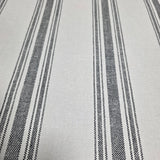 WMSR2060001  Classic vertical Stripes Gray off white striped faux fabric textured wallpaper