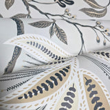 WMTJ4110801 Floral Kew Mocha Leaf Vine leaves botanical blue olive green beige Wallpaper 3D