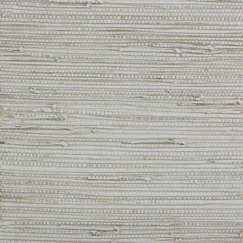 WP21408_P Malia Grass and Natural Fibers Raw Cotton Wallpaper