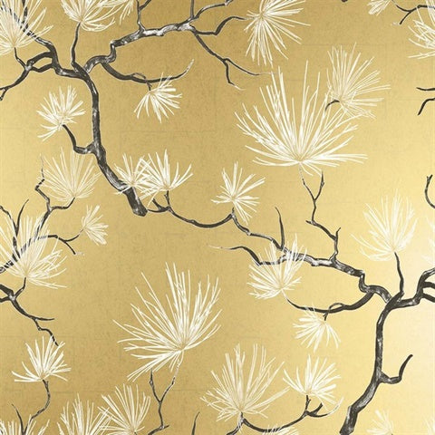 WS70115 Kiruna Oro Tree Branch Wallpaper