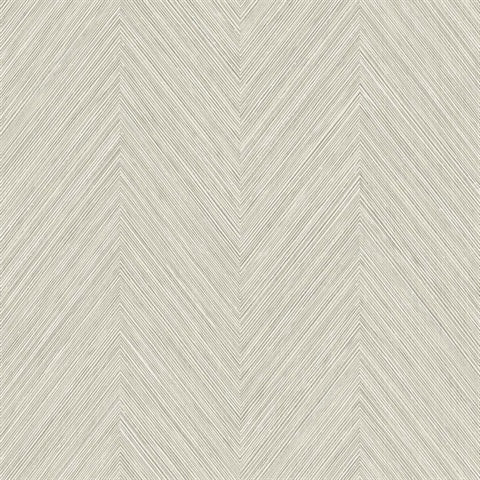 WS70211 Sitka Foil Natural Grasscloth Chevron Wallpaper