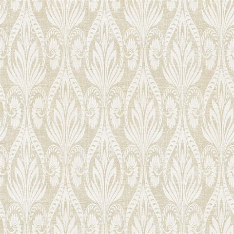 WS70705 Palmer Pacific Fog Damask Wallpaper