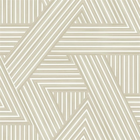 WS70915 Nome Double Latte Geometric Weave Wallpaper