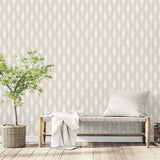 WS71107 Chillbourne Balanced Beige Linen Stripe Wallpaper