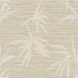 WS71315 Emberfall Shiitake Faux Grasscloth Palm Wallpaper