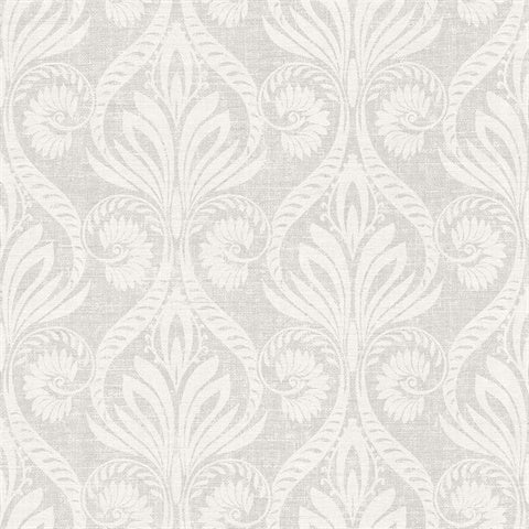 WS71600 Anchor Point Fog Damask Wallpaper