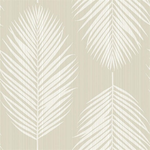 WS71705 Port Lions Lily Large Palm Leaf Stripe Wallpaper