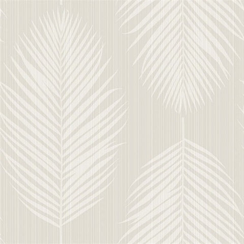 WS71715 Port Lions Icy Path Large Palm Leaf Stripe Wallpaper