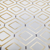 WC7584, 12417 White gold metallic Diamond Duo geometric pattern geo modern Wallpaper 3D