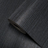 Y6200907 Navy blue black faux sisal grasscloth textured contemporary embossed wallpaper