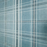 YM30102 Soothing blue gray off white classic plaid thread string lines texture wallpaper
