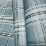 YM30102 Soothing blue gray off white classic plaid thread string lines texture wallpaper
