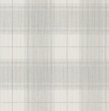 YM30410 String Plaid Grey White Wallpaper