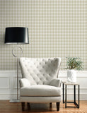 YM30503 Textile String Houndstooth Beige White Wallpaper