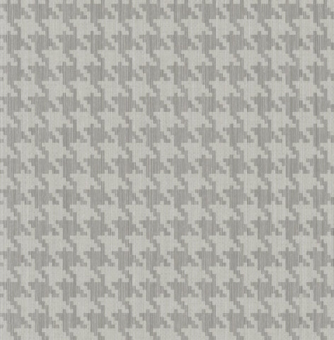 YM30510 Textile String Houndstooth Gray Wallpaper
