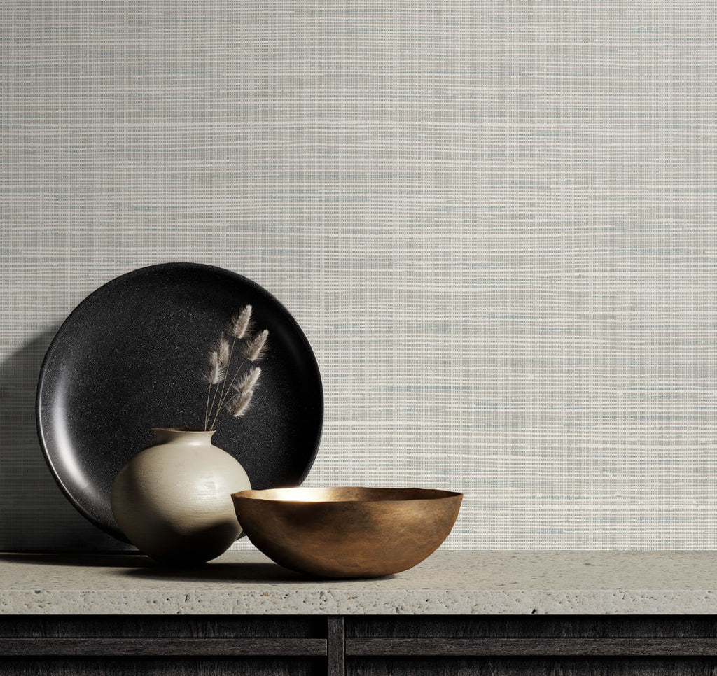 YM30802 String Birch Texture Blue Gray Wallpaper – wallcoveringsmart