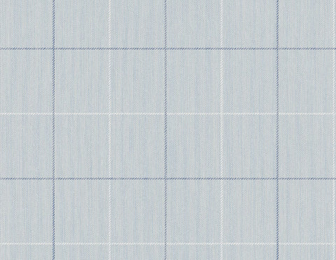 YM30912 String Window Pane Check Blue Wallpaper
