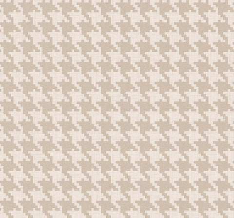 YM31006 Houndstooth Beads Champagne Glitter Wallpaper