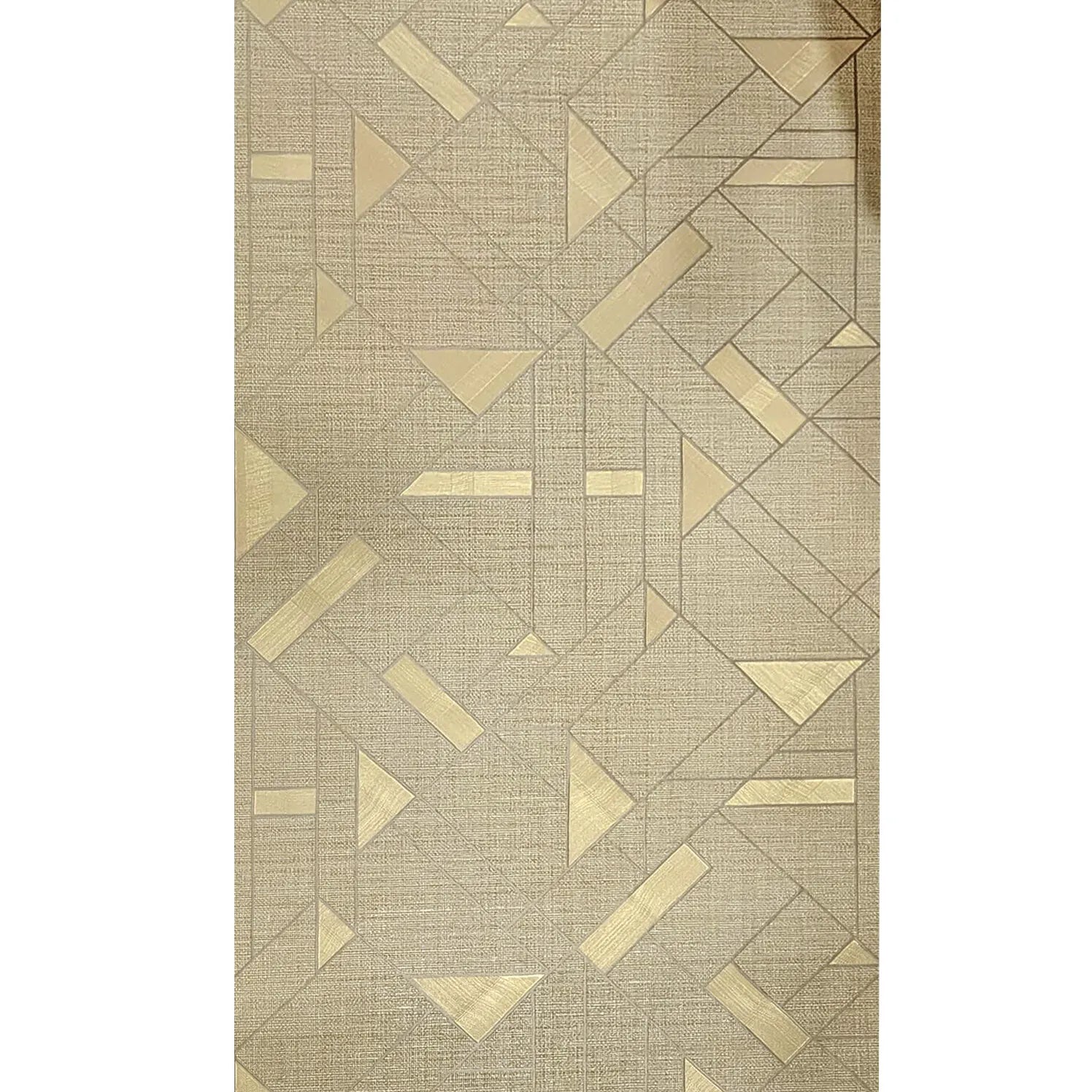 絹本 額縁 南天 Z18941 Yellow tan gold metallic faux grasscloth geo