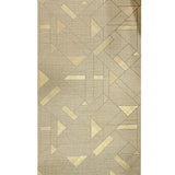Z18941 Yellow tan gold metallic faux grasscloth geo triangles lines textured wallpaper