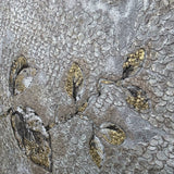 Z10901 Gray taupe bronze gold fish scale plaster textured floral branches Wallpaper 3D