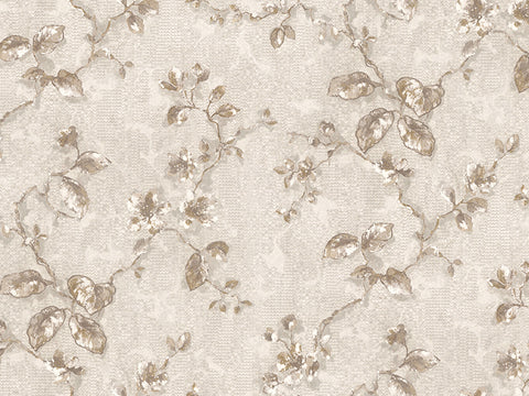 Z10903 Zambaiti Floral textured beige Damask Wallpaper
