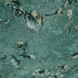 Z10905 Teal green gold distressed fish scale plaster textured floral branches Wallpaper