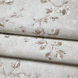 Z10907 Grayish rose distressed fish scale plaster textured floral branches Wallpaper 3D
