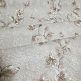 Z10907 Grayish rose distressed fish scale plaster textured floral branches Wallpaper 3D

