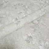 Z10909 Grayish pearl distressed fish scale plaster textured floral branches Wallpaper