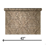 Z10915 Embossed brown bronze metallic plaster textured Victorian damask Wallpaper rolls
