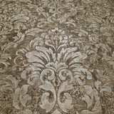 Z10915 Embossed brown bronze metallic plaster textured Victorian damask Wallpaper rolls
