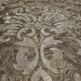Z10915 Embossed brown bronze metallic plaster textured Victorian damask Wallpaper rolls
